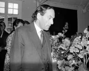00043 Prints: Liberal Party leader Jeremy Thorpe at a flower show, 1978 Print