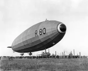 00045 Prints: Launch of the Vickers R80 Airship Print