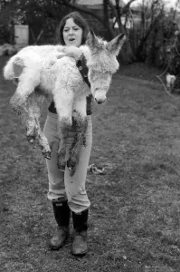 00048 Prints: Jean Wooler and Misty the Donkey Print, January 1975