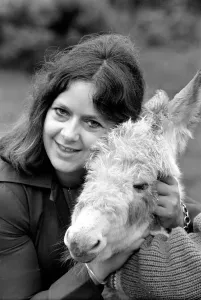 00049 Prints: Jean Wooler with Misty the Donkey Print, January 1975
