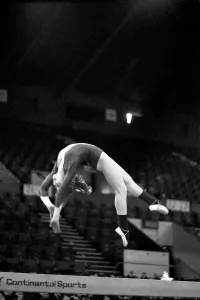 00052 Prints: Wembley Gymnasts on Beam Print