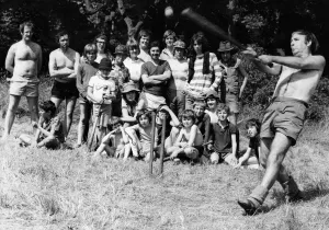 00054 Prints: The St Gabriels Boys Camp Print - Rounders at Dipton Foot