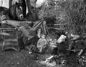 00056 Prints: Gypsies on a March Evening Print 1944