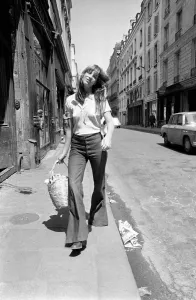 00057 Prints: Jane Birkin Shopping in Paris Print, June 1970