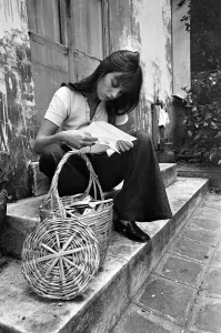 00057 Prints: Jane Birkin Shopping in Paris Print, June 1970