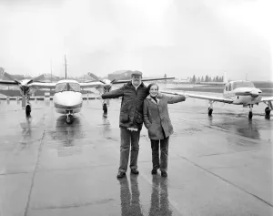 00058 Prints: Roger Whittaker at Stanstead Airport Print, January 1980