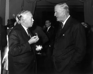 00058 Prints: Harold Wilson and Mr Cecil King at Savoy Hotel Print 1966