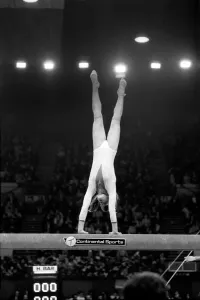 00058 Prints: Nadia Comaneci 1975 Gymnastics Print (00058)