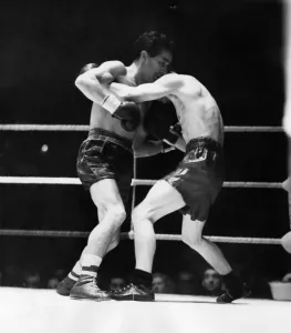 00059 Prints: Peter Kane on the Ropes, Belle Vue 1947 Print