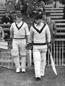 00059 Prints: Old Trafford Print: Lancashire v Glamorgan 1946