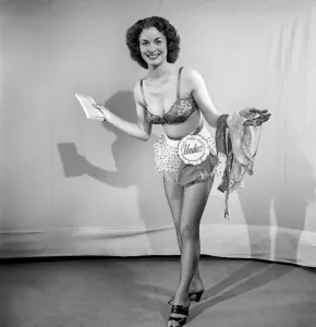 Woman modelling underwear print