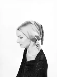00062 Prints: Vintage Fashion Print of Sally Noel Wearing a Hat, 1964