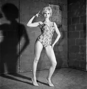 Model Zorenah Osborne in Beachwear Print, 1964