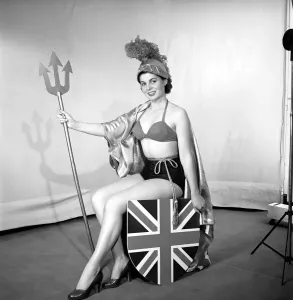 00062 Prints: 1959 Woman Dressed as Britannia Print (00062)