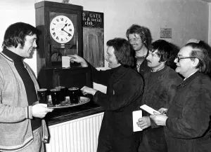 00068 Prints: Regulars Clock In at the Pub (00068) Print