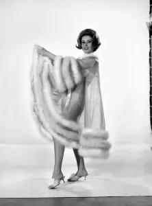 00068 Prints: Model Rita Royce in Marabou Nightie Print, December 1963
