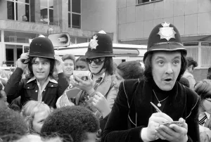00068 Prints: Mud Besieged by Autograph Hunters Print May 1975