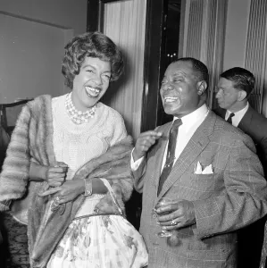 00069 Prints: Louis Armstrong with Winifred Atwell, Cafe Royal 1964 Print
