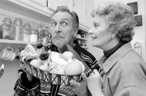 00070 Prints: Vincent Price and Coral in the Kitchen Print, May 1975