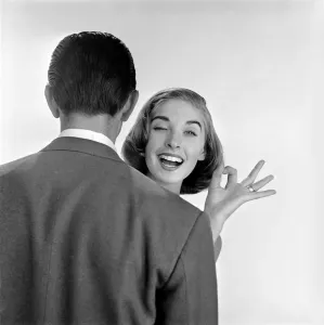 00070 Prints: Pat Parish Kiss Test Print, July 1957