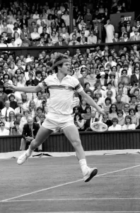00071 Prints: Wimbledon 3rd Day Print: John McEnroe in Action, June 1981