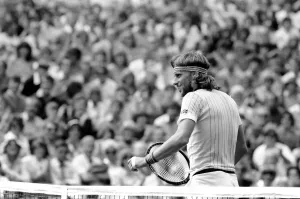 00071 Prints: Wimbledon 8th Day Print: Bjorn Borg vs McNamara, June 1981