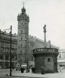 Glasgow Cross Print: Tolbooth Steeple and Trongate 1952