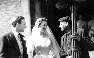 00073 Prints: A Chimney Sweep's Wedding Blessing Print circa 1960