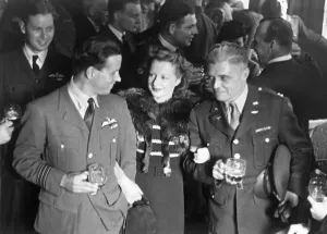 00073 Prints: Print of Wing Commander Guy Gibson and Mrs