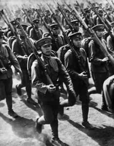 00073 Prints: Japanese Imperial Guard on Parade in Tokyo, 1941 Print