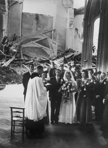 00073 Prints: Blitz Era Wedding Print: London 1940