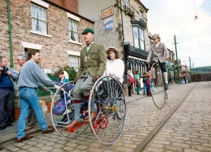 00078 Prints: 1882 Excelsior Duplex Three Wheeler Print at Beamish