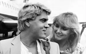 00079 Prints: Bucks Fizz Print - Cheryl Baker and Mike Nolan at Newcastle Airport