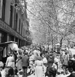 00082 Prints: Busy Street Scene in Tiflis, May 1960 Print