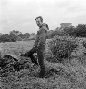 00087 Prints: Alan Garner in his garden at Toad Hall, 1967 Print