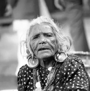00087 Prints: Nepalese Woman in Katmandu Market Print, February 1961