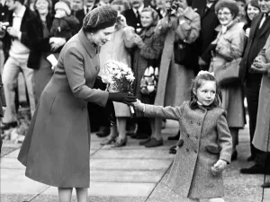 00088 Prints: Queen Elizabeth II and Prince Philip Visit Ponteland Print