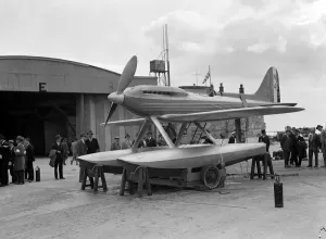 The Gloster Napier powered Supermarine S6 Print: Towed at Cowes in 1929