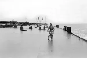 00092 Prints: Print of a Deck Swabber on a Cargo Ship
