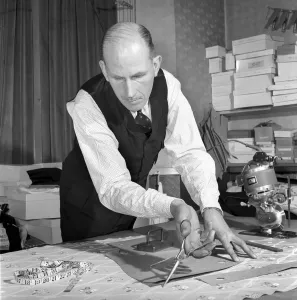 00092 Prints: Vintage Print: Tailor in Workshop, 1957