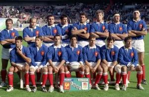 00092 Prints: Rugby World Cup 1991 Print - French Team at Parc de Princes