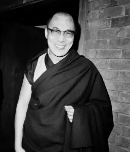 00093 Prints: Dalai Lama Print - London Heathrow Airport 1973