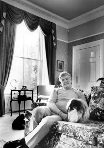 00093 Prints: Peter Purves Print - Relaxing at Home, 14th February 1991