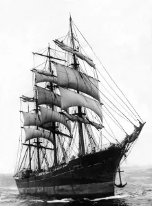 00094 Prints: The Four-Masted Barque C B Pederson Print on the River Tyne