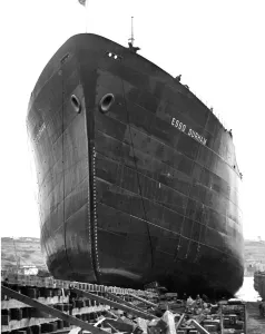 00094 Prints: Esso Durham Print - Tanker on Slipway