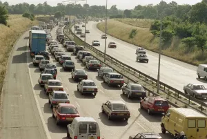00095 Prints: Print of Heavy traffic on the M4 approaching London