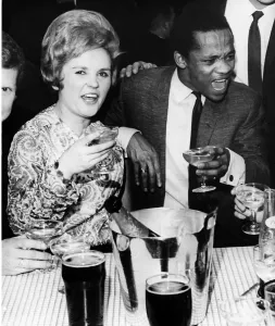 Entertainment In The 1960s Prints: Pop singer Danny Williams Jan 1965 pictured in a Leeds night club with Cabaret artist