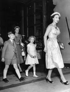 00097 Prints: Print of Prince Charles with Aunt Princess Margaret and Sister Princess Anne