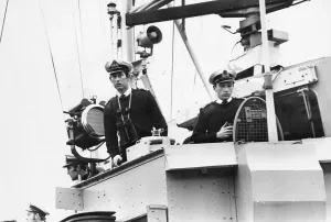 00097 Prints: Prince Charles on HMS Bronington Print