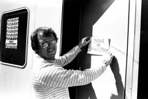 Bruce Springsteen Prints: Bruce Springsteen Concert Preparations Print 1985
